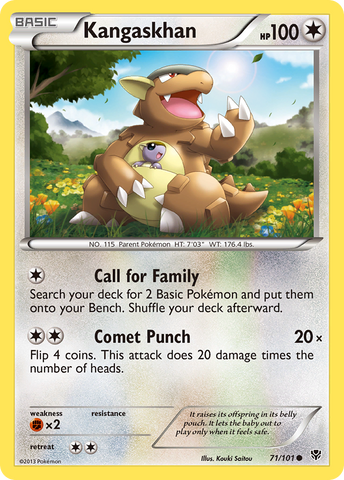 Kangaskhan (71/101) [Blanco y negro: Explosión de plasma] 