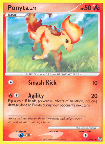 Ponyta (71/100) [Diamante y Perla: Stormfront] 
