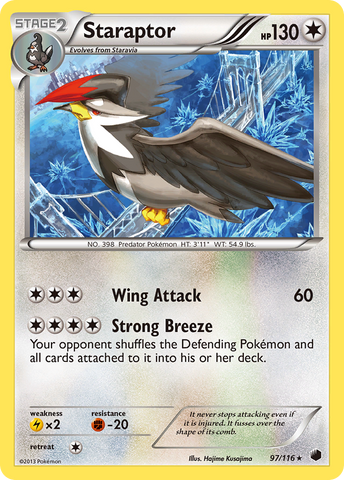 Staraptor (97/116) [Blanco y negro: Plasma Freeze] 