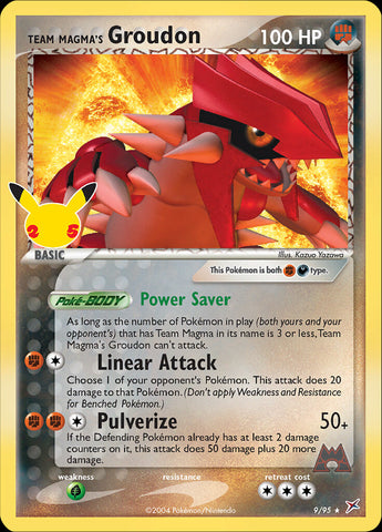 Groudon del equipo Magma (9/95) [Celebraciones: 25 aniversario - Colección clásica] 