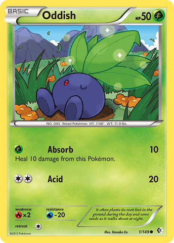Oddish (1/149) [Blanco y negro: Límites cruzados] 