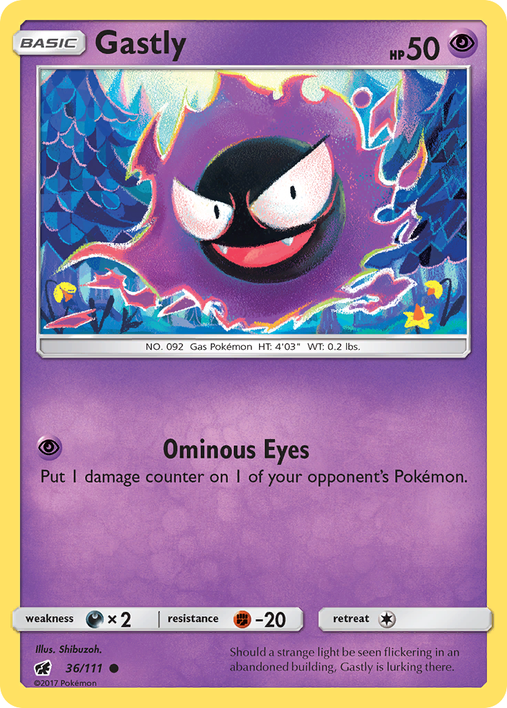 Gastly (36/111) [Sol y Luna: Invasión Carmesí] 