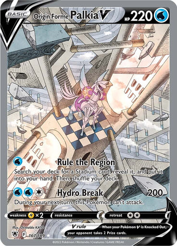 Origen Forma Palkia V (167/189) [Espada y escudo: Resplandor astral] 