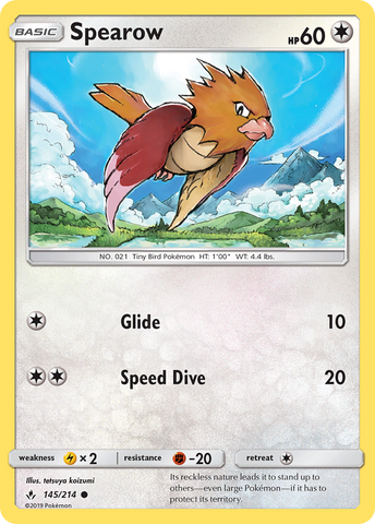 Spearow (145/214) [Sol y Luna: Vínculos inquebrantables] 