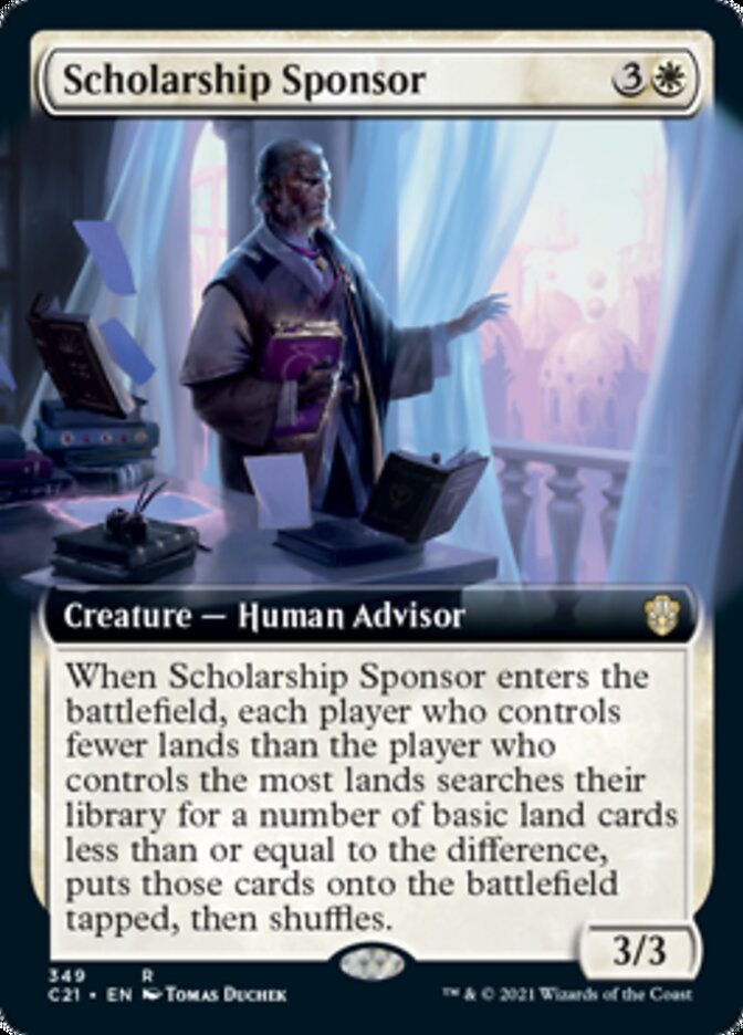 Patrocinador de becas (arte extendido) [Commander 2021] 