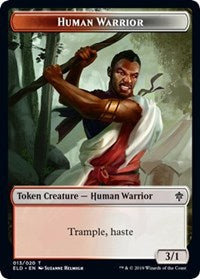 Guerrero humano // Comida (18) Ficha de doble cara [Fichas del Trono de Eldraine] 