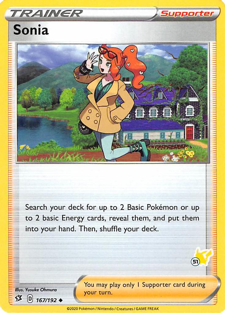 Sonia (167/192) (Sello de Pikachu n.° 51) [Battle Academy 2022] 