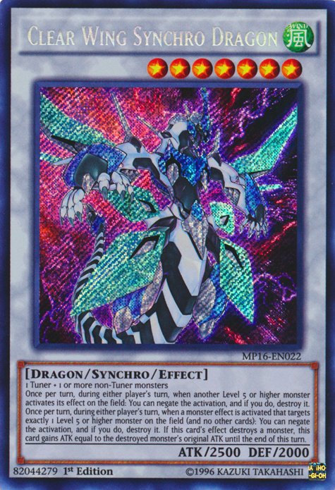 Dragón sincronizado de ala transparente [MP16-EN022] Secreto raro 
