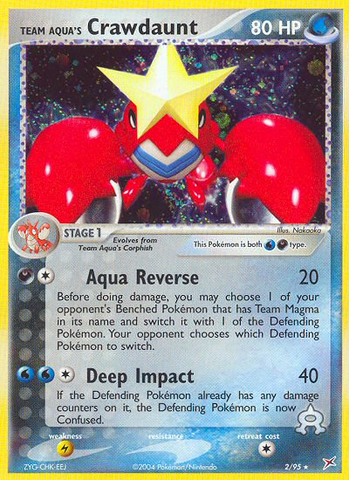 Crawdaunt del Equipo Aqua (2/95) [EX: Equipo Magma vs Equipo Aqua] 