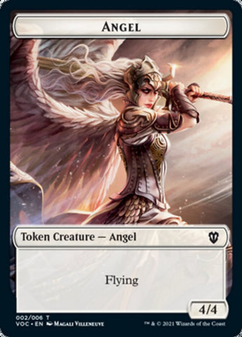 Ángel // Ficha de doble cara de pista [Innistrad: fichas de comandante del voto carmesí] 