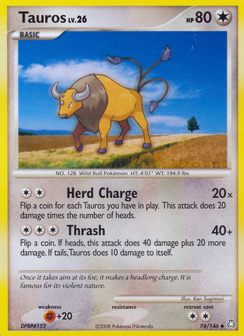 Tauros (74/146) [Diamante y Perla: Leyendas despiertas] 