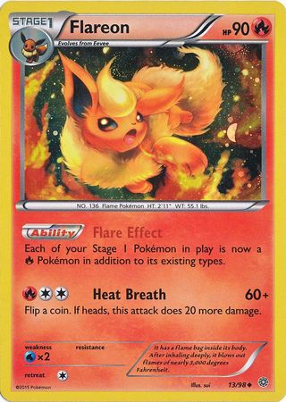 Flareon (13/98) (Cosmos Holo) [XY: Orígenes antiguos] 