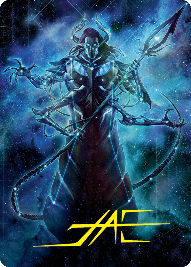 Tarjeta artística de Heliod, el eclipse deformado (firma estampada en oro) [Serie de arte March of the Machine] 