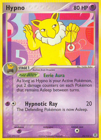 Hypno (25/112) [EX: Rojo fuego y verde hoja] 