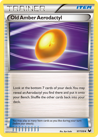 Old Amber Aerodactyl (97/108) [Blanco y negro: Exploradores oscuros] 