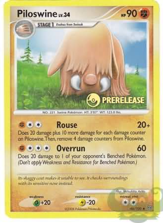 Piloswine (46/100) (Promoción de presentación) [Nintendo: Black Star Promos] 