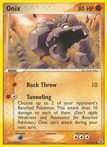 Onix (42/112) [EX: Rojo fuego y verde hoja] 