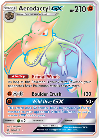 Aerodactyl GX (244/236) [Sol y Luna: Mentes unificadas] 