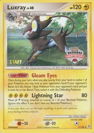 Luxray (7/130) (Campeonato Nacional) (Personal) [Diamond &amp; Pearl: Conjunto básico] 