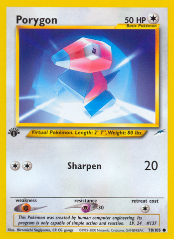 Porygon (78/105) [Neo Destiny 1.ª edición] 