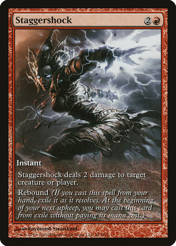 Staggershock (Día del juego) (Arte extendido) [Rise of the Eldrazi Promos] 