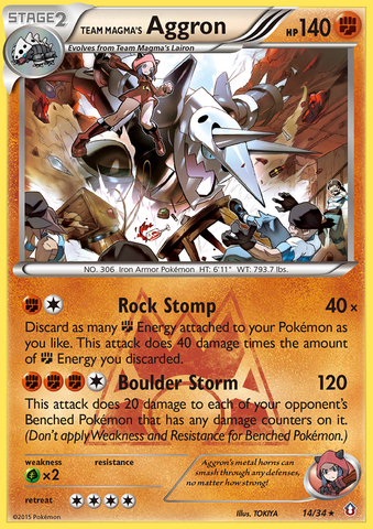 Aggron del equipo Magma (14/34) [XY: Doble crisis] 