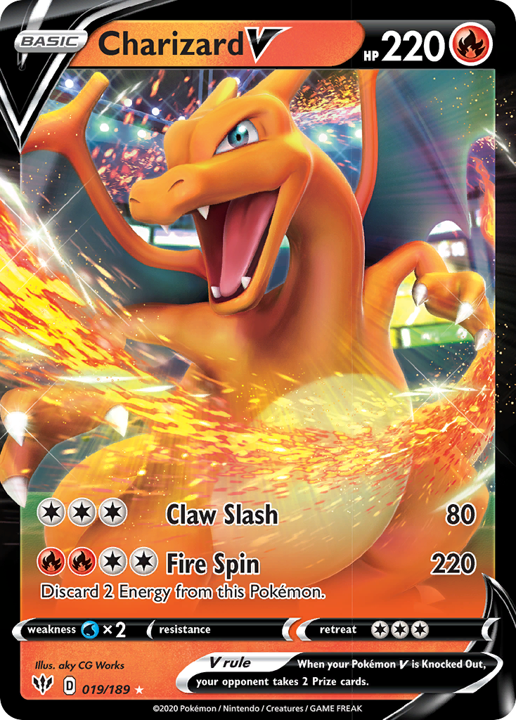 Charizard V (019/189) [Espada y escudo: Oscuridad en llamas] 