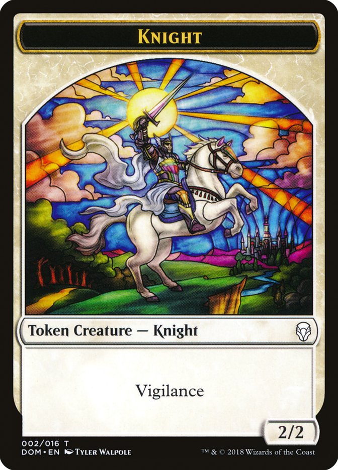 Ficha de Caballero (002/016) [Fichas de Dominaria] 