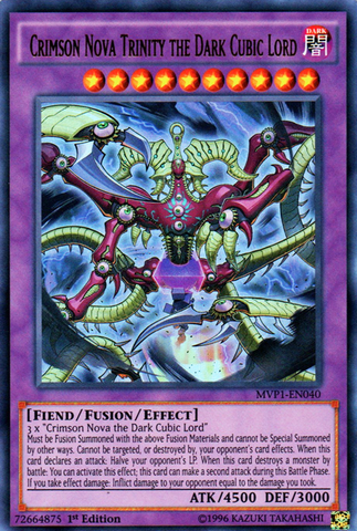 Crimson Nova Trinity, el Señor Cúbico Oscuro [MVP1-EN040] Ultra Raro 
