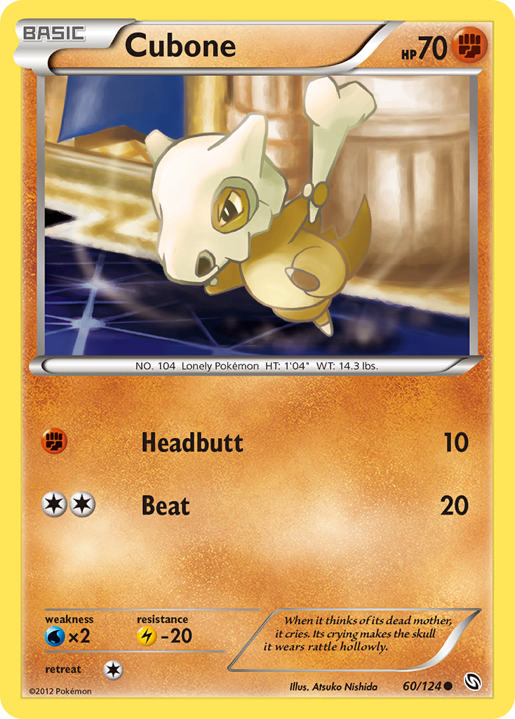 Cubone (60/124) [Blanco y Negro: Dragones Exaltados] 