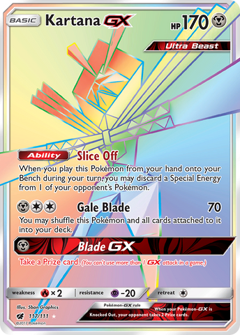 Kartana GX (117/111) [Sol y Luna: Invasión Carmesí] 