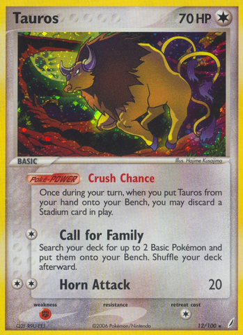 Tauros (12/100) [EX: Guardianes de Cristal] 