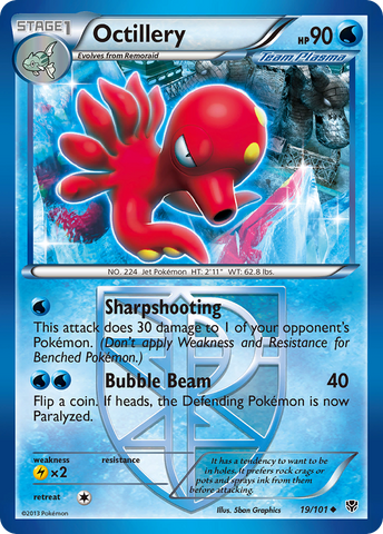 Octillery (19/101) [Blanco y negro: Explosión de plasma] 