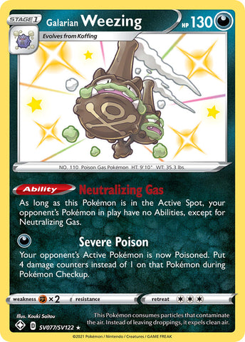 Galarian Weezing (SV077/SV122) [Espada y escudo: Destinos brillantes] 