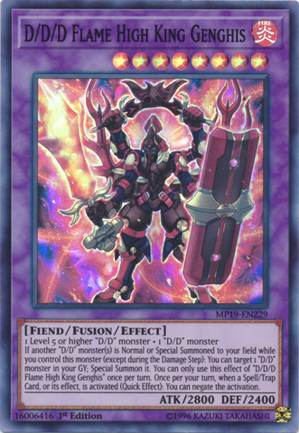 D/D/D Genghis, Rey Supremo de las Llamas [MP19-EN229] Súper Raro 