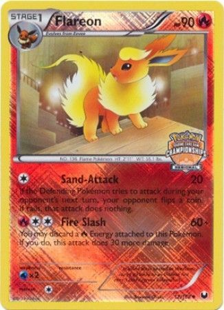 Flareon (12/108) (Promoción del Campeonato Regional 2013) [Blanco y Negro: Exploradores Oscuros] 