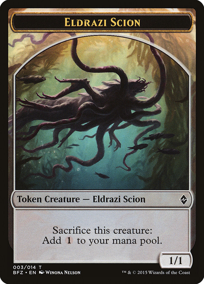Ficha de vástago Eldrazi (003/014) [Batalla por fichas de Zendikar] 