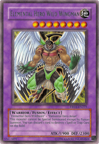 Héroe elemental Wild Wingman [DR04-EN215] Raro 