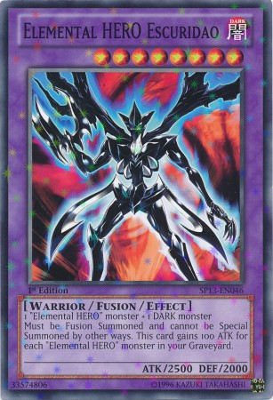 Héroe elemental Escuridao [SP13-EN046] Starfoil Raro 