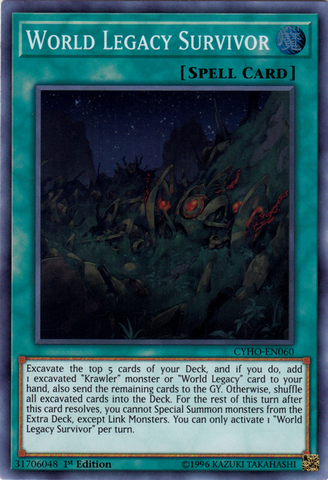 Superviviente del legado mundial [CYHO-EN060] Súper raro 