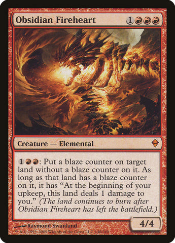 Corazón de fuego de obsidiana [Zendikar] 