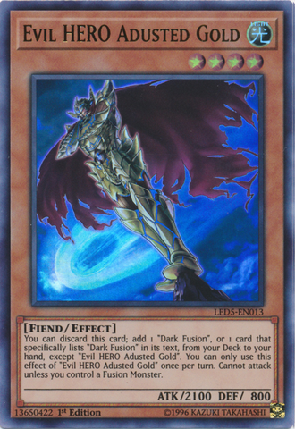 Evil Hero Oro Adustado [LED5-EN013] Ultra Raro 