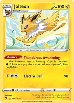 Jolteon (047/185) [Espada y escudo: voltaje vivo] 