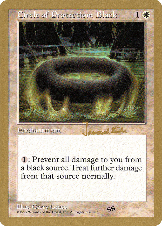 Círculo de protección: Negro (Janosch Kuhn) (SB) [World Championship Decks 1997] 