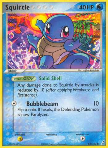 Squirtle (64/100) [EX: Guardianes de Cristal] 