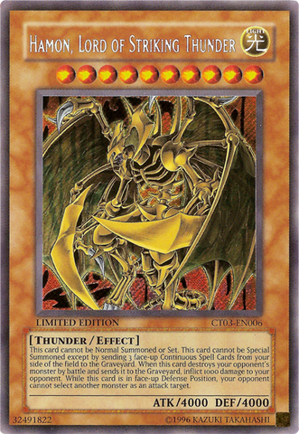 Hamon, Señor del Trueno Golpeador [CT03-EN006] Secreto Raro 