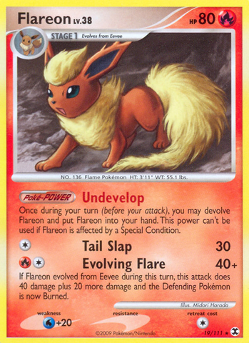 Flareon (19/111) [Platino: Rivales en ascenso] 