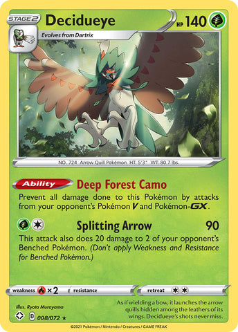 Decidueye (008/072) [Espada y escudo: Destinos brillantes] 