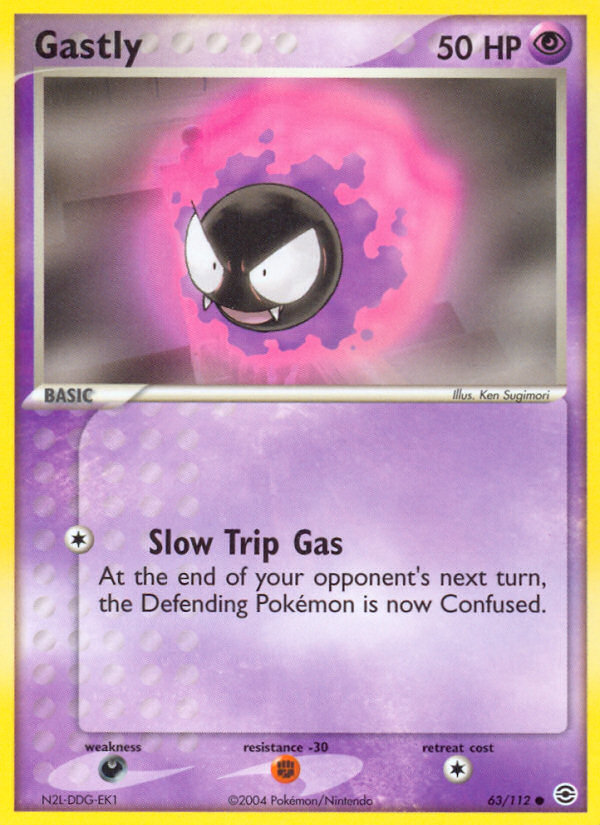 Gastly (63/112) [EX: Rojo fuego y verde hoja] 