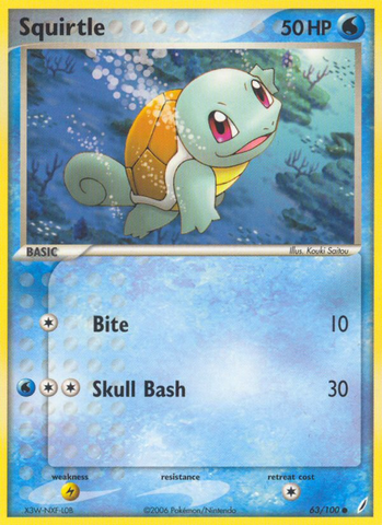 Squirtle (63/100) [EX: Guardianes de Cristal] 